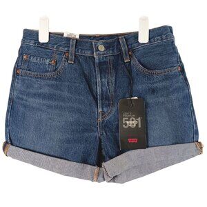 Levi's Premium 501 Mid Rise Denim Shorts W28 NEW